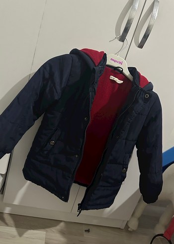 Erkek Çocuk Mavi Düğmeli Street Wear Mont - Görsel 3