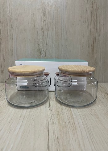 AHŞAP KAPAKLI CAM BAHARATLIK SET 2Lİ - Görsel 2
