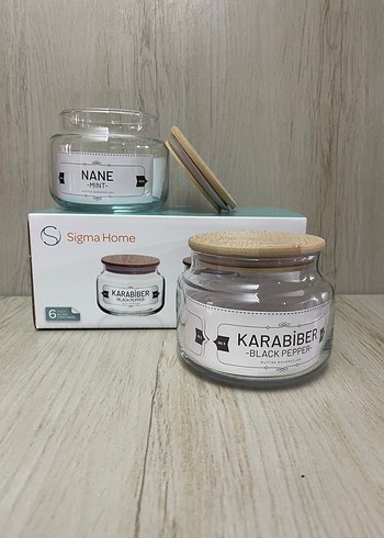 AHŞAP KAPAKLI CAM BAHARATLIK SET 2Lİ - Görsel 5