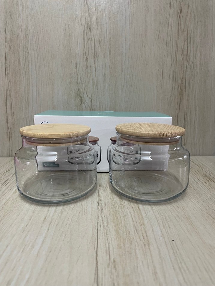 AHŞAP KAPAKLI CAM BAHARATLIK SET 2Lİ - Görsel 2