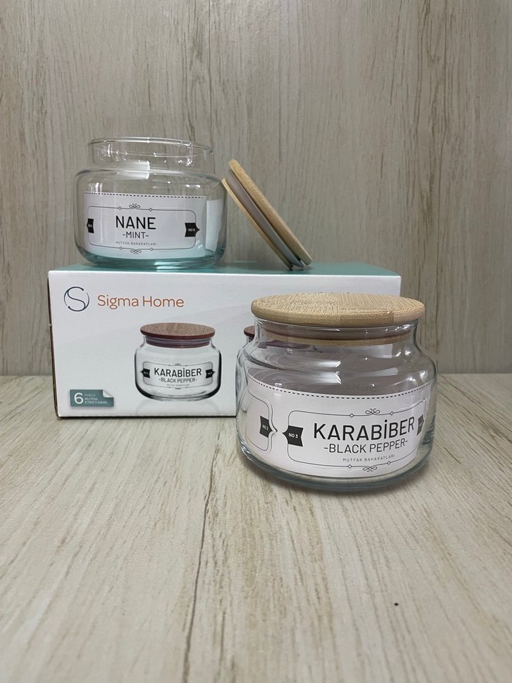 AHŞAP KAPAKLI CAM BAHARATLIK SET 2Lİ - Görsel 5