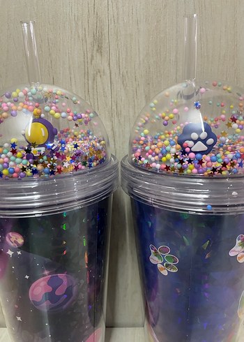 TİTİZ 600 ML PİPETLİ DESENLİ BARDAK - Görsel 3