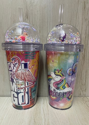 TİTİZ 600 ML PİPETLİ DESENLİ BARDAK - Görsel 2