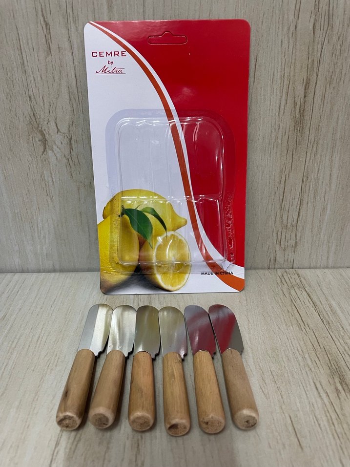 AHŞAP SAPLI KAHVALTI BIÇAĞI SETİ 6LI - Görsel 5