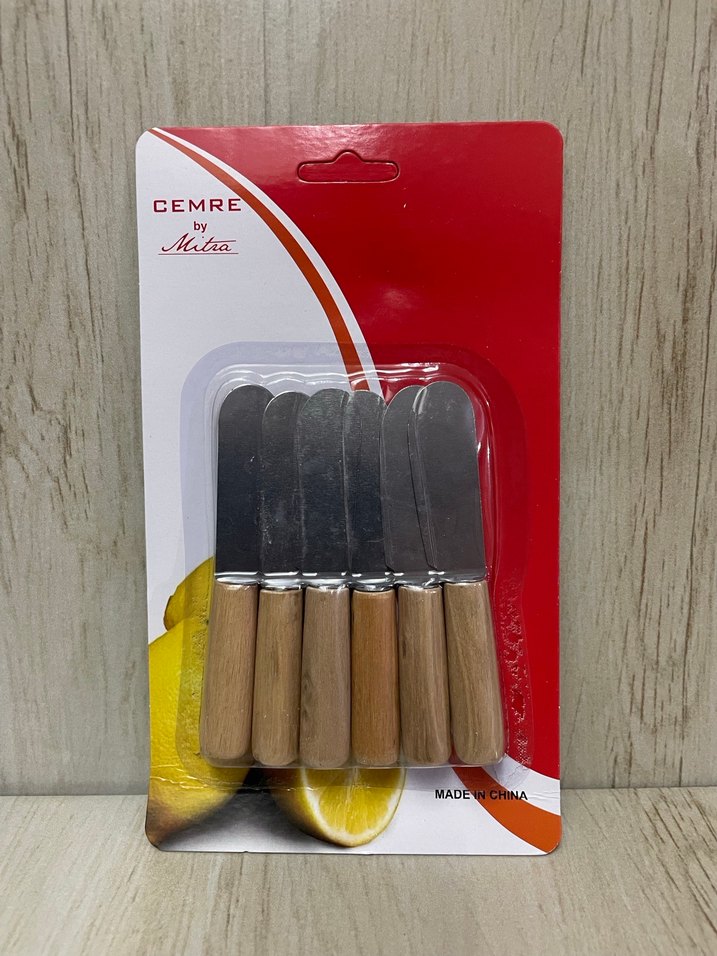 AHŞAP SAPLI KAHVALTI BIÇAĞI SETİ 6LI - Görsel 2