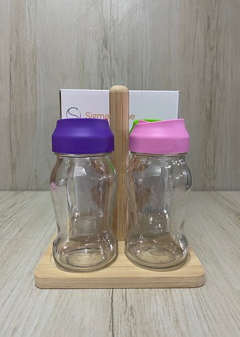 4LÜ AHŞAP STANDLI CAM BAHARATLIK SETİ - Görsel 5