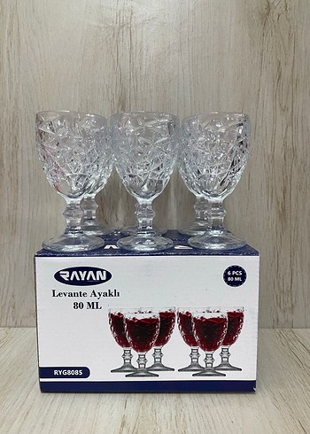 RAYAN AYAKLI CAM KAHVE YANI BARDAK SET - Görsel 4