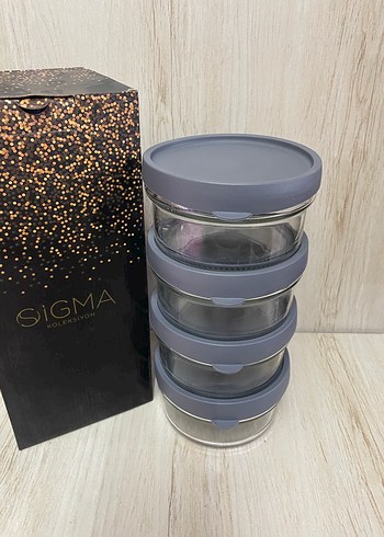 SİGMA GLASS 415 CC 4LÜ CAM SAKLAMA KABI - Görsel 4