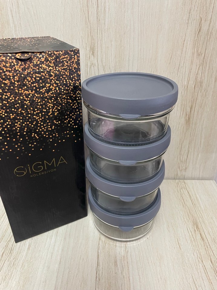 SİGMA GLASS 415 CC 4LÜ CAM SAKLAMA KABI - Görsel 4