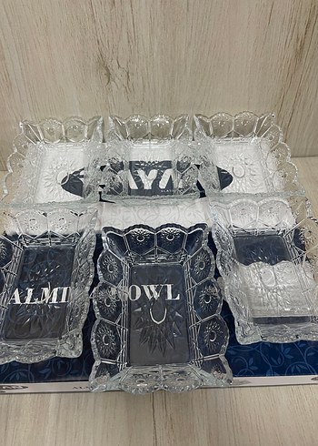 ALMİNA 6'LI KRİSTAL KESİM CAM KASE SETİ - Görsel 2