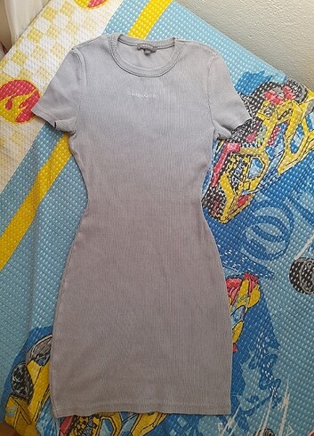 xs Beden gri Renk Bershka elbise