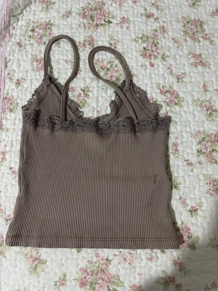 Dantel Detaylı Bej Kadın Atlet - Görsel 2