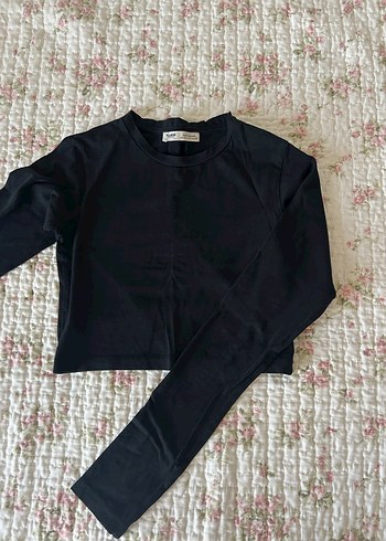 Kız Çocuk Siyah Uzun Kollu Bluz - Görsel 2