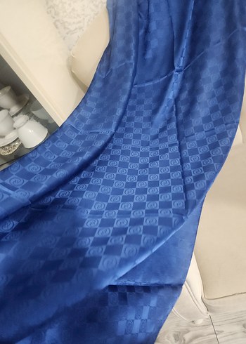 Vakko Vakko Parlak açık lacivert Kadın Şal