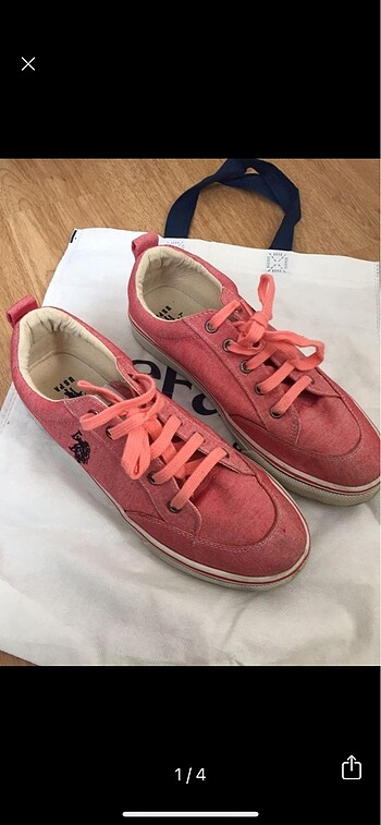 Polo marka pembe kot ayakkabı