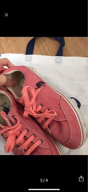 38 Beden Polo marka pembe kot ayakkabı