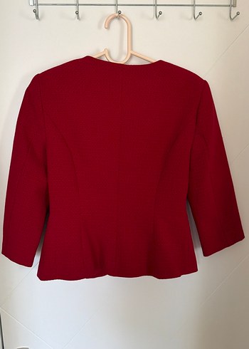 Kırmızı Düğmeli Kadın Blazer Ceket - Görsel 4