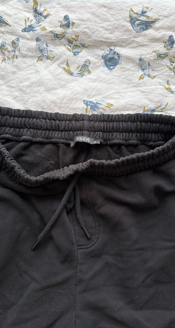 Erkek Siyah Pamuklu Rahat Kesim Eşofman - Görsel 3