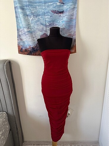 Zara straplez elbise