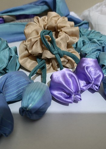 Bohem Çok Renkli laleli Saç Tokası - Görsel 2