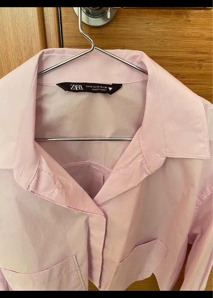 Poplin crop gömlek - Görsel 3