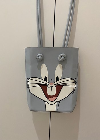 Gri Bugs Bunny Telefon Askısı çanta - Görsel 2