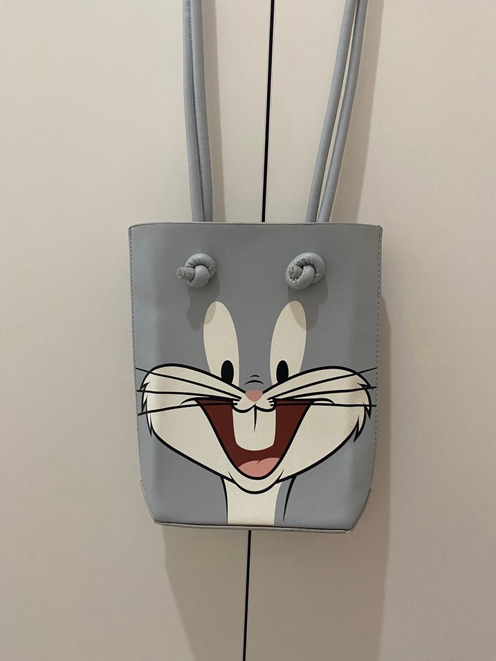 Gri Bugs Bunny Telefon Askısı çanta - Görsel 2
