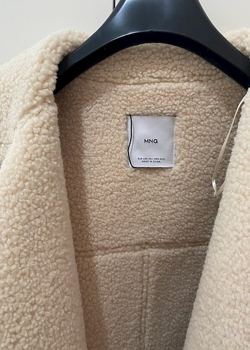 Mango Süet Teddy Kaban - Görsel 4