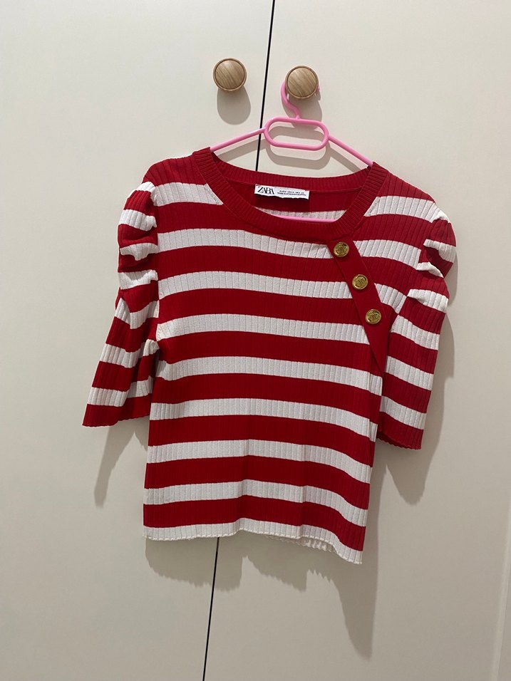 Zara çizgili üst - Görsel 2