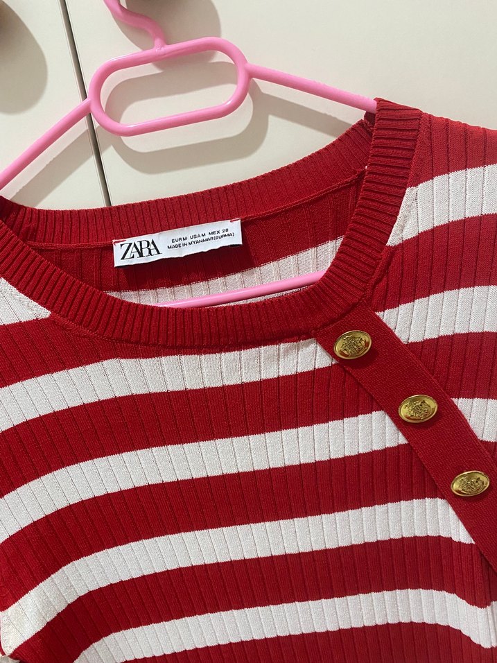 Zara çizgili üst - Görsel 5