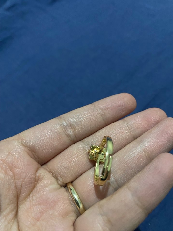 Çelik Altın Renkli Tek taş - Görsel 4