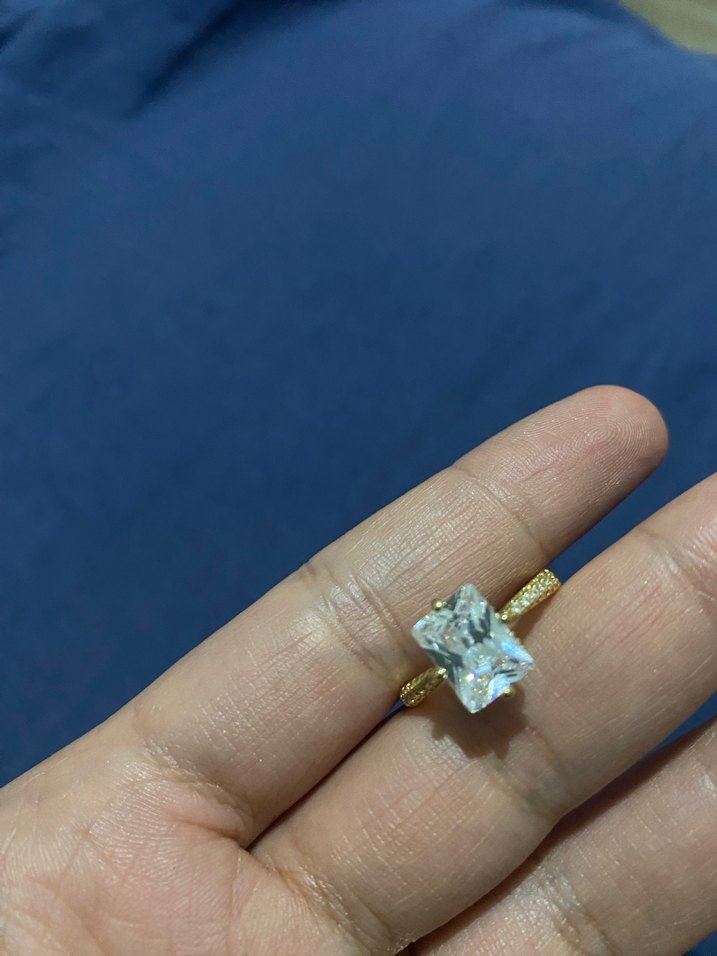 Çelik Altın Renkli Tek taş - Görsel 3