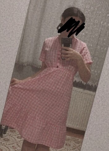 m Beden pembe yazlik elbise