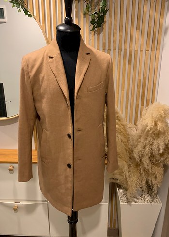 H&m man Bej Düğmeli Erkek Kaban