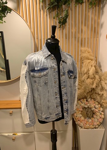 Bahoooman denim ceket sıfır etiketli - Görsel 3