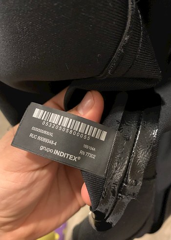 Zara man rugan  Siyah Midi Deri Ceket - Görsel 6