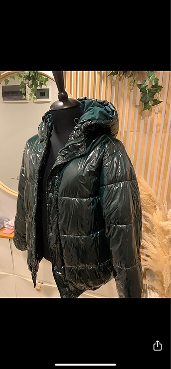 Zara Zara man yeşil kaz tüyü kaban