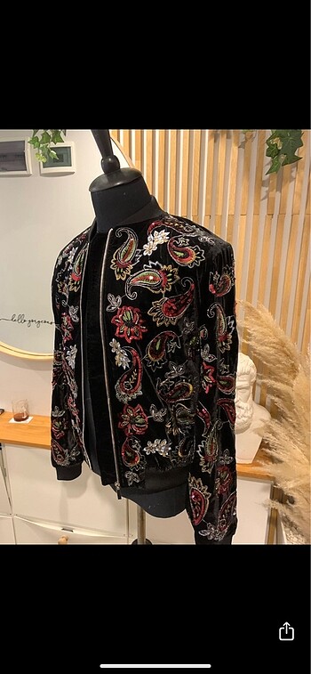 Zara man payetli süet ceket - Görsel 5