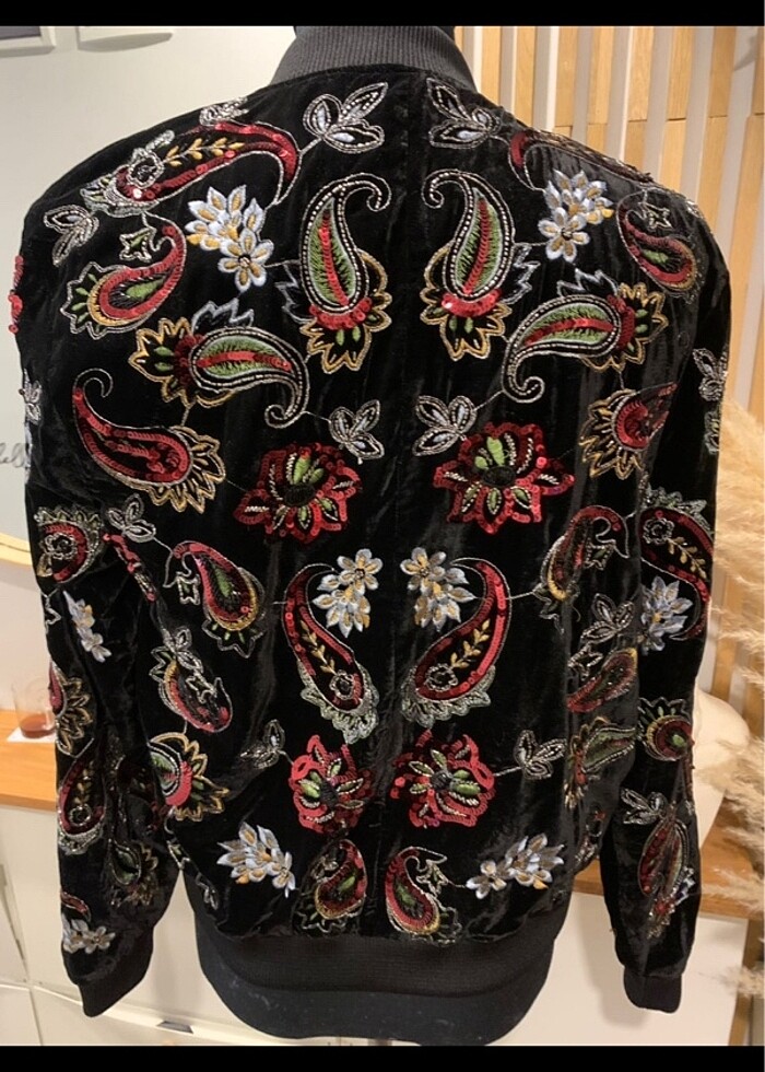 Zara man payetli süet ceket - Görsel 3