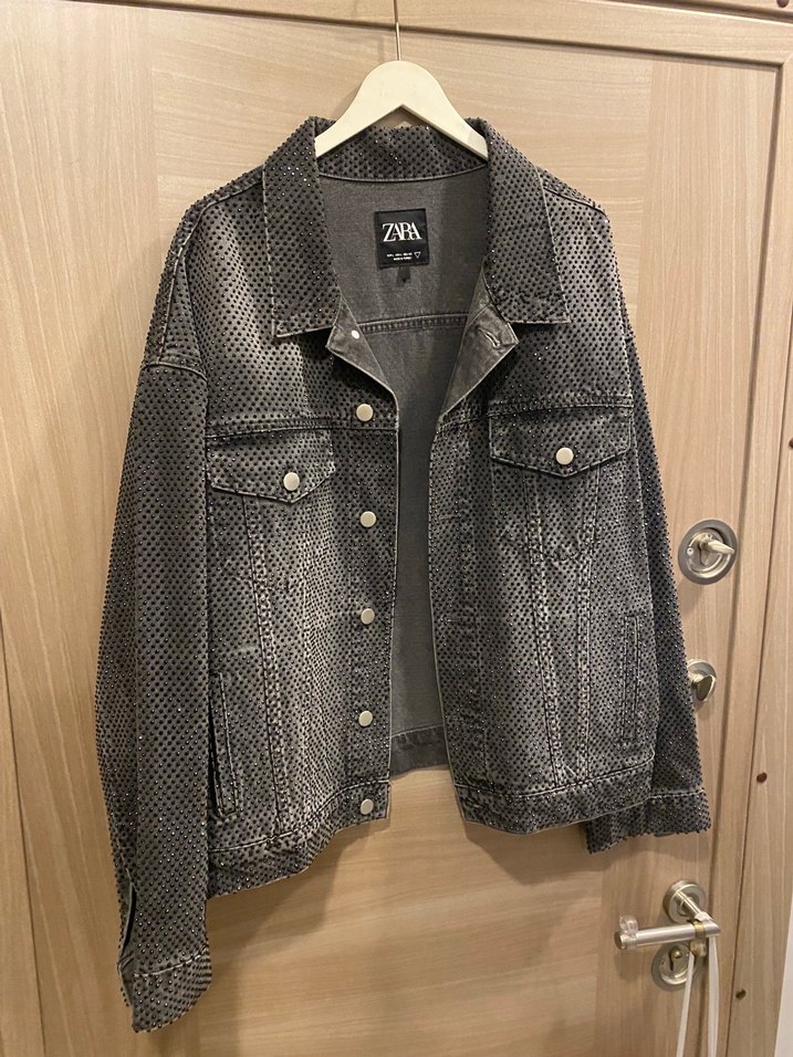 Zara Gri Denim Ceket — görsel 4/8