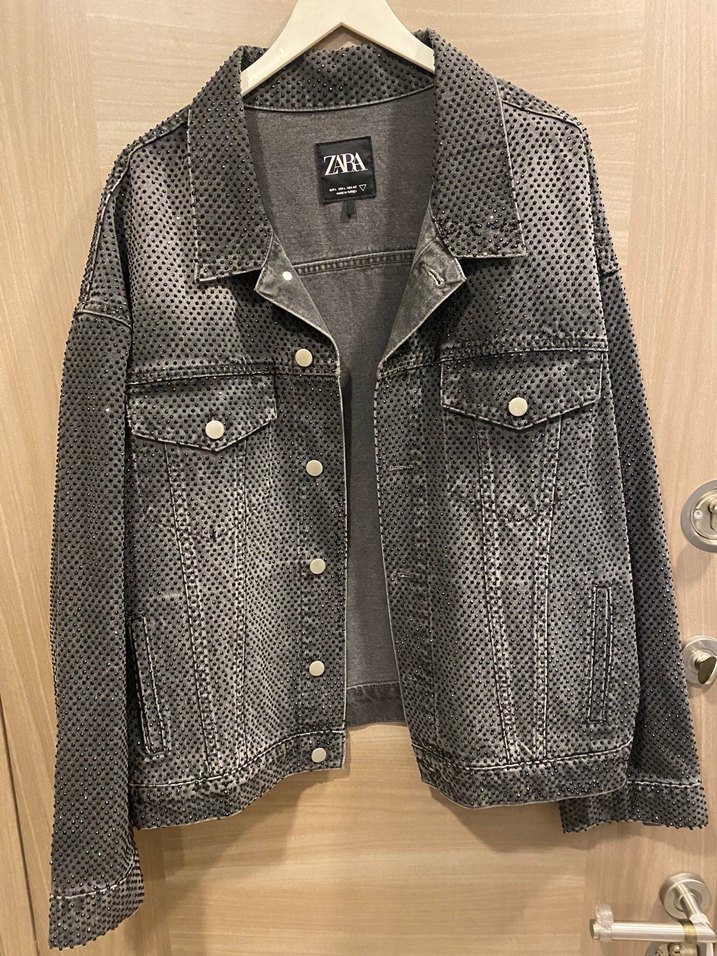 Zara Gri Denim Ceket — görsel 2/8