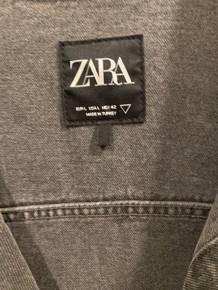 Zara Gri Denim Ceket — görsel 3/8