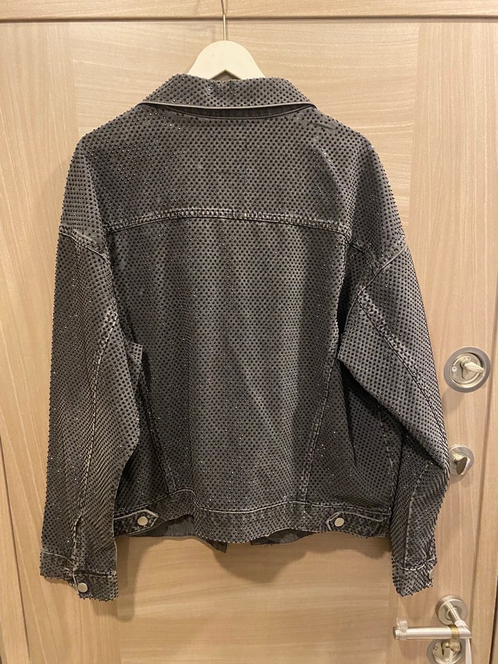 Zara Gri Denim Ceket — görsel 5/8