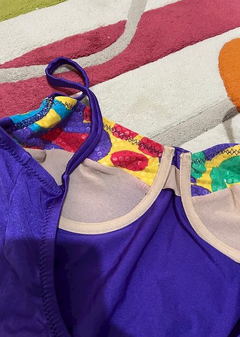 Mor Bağcıklı Bohem Kadın Mayo - Görsel 4