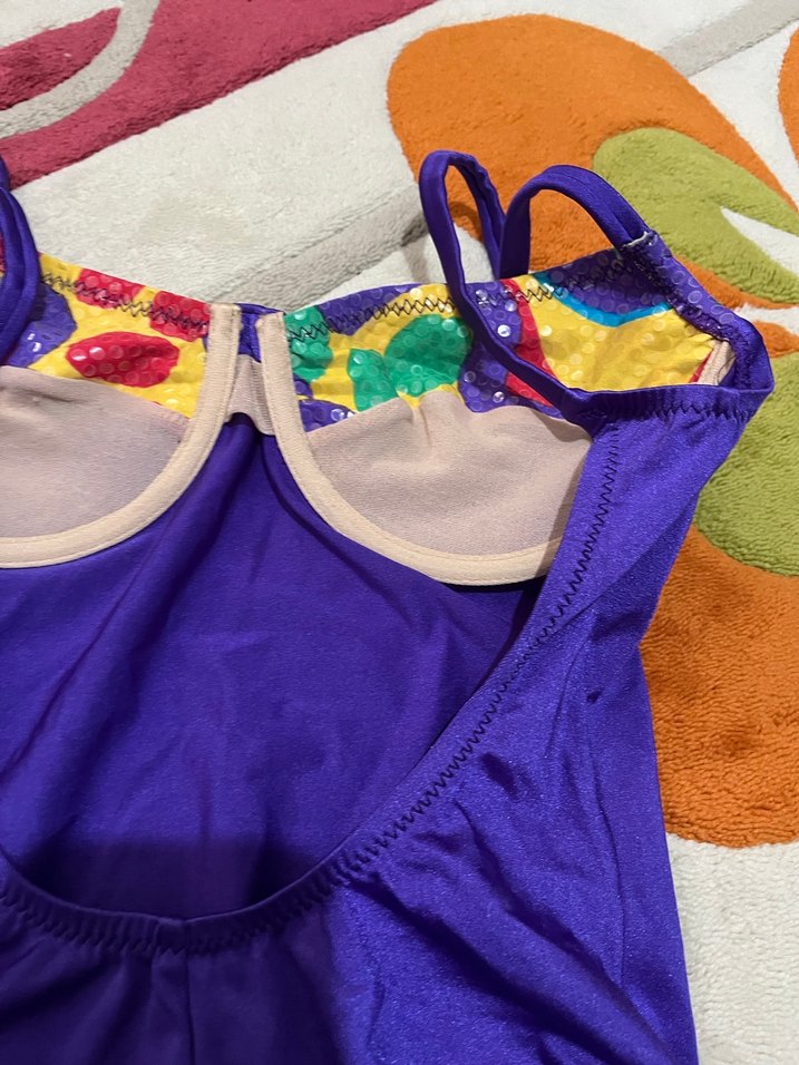 Mor Bağcıklı Bohem Kadın Mayo - Görsel 3