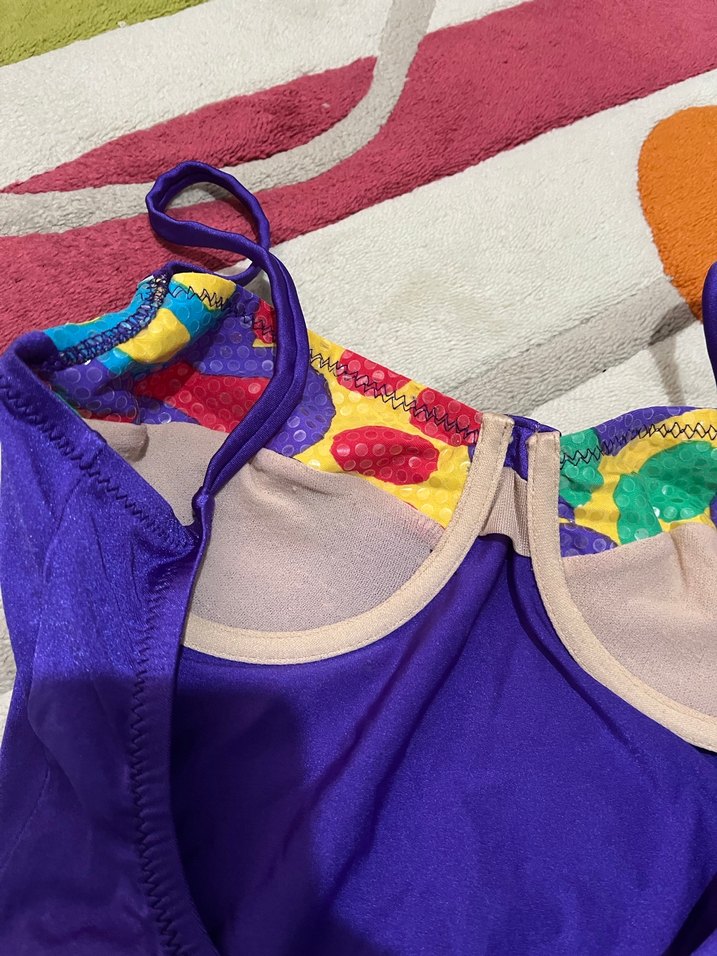 Mor Bağcıklı Bohem Kadın Mayo - Görsel 4