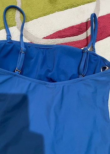 Mavi Askılı Kadın Mayo - Görsel 4