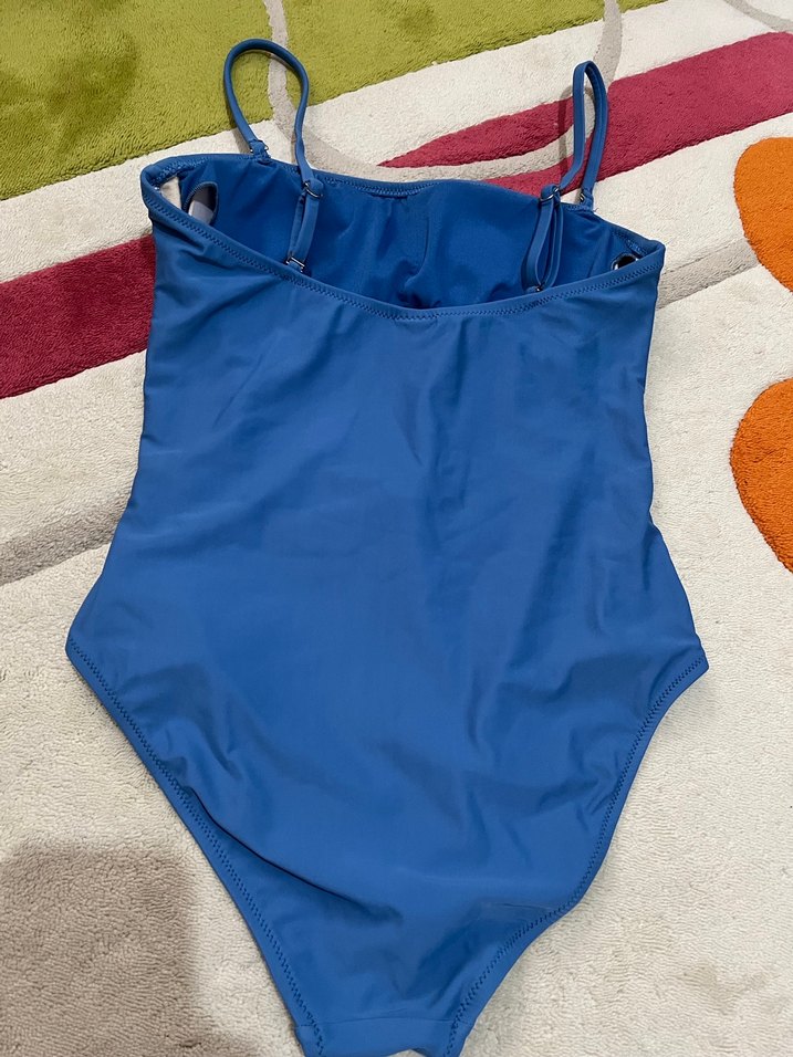 Mavi Askılı Kadın Mayo - Görsel 5