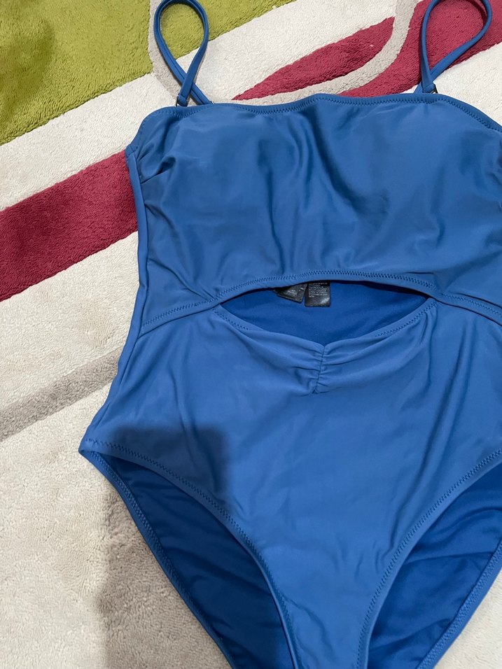 Mavi Askılı Kadın Mayo - Görsel 2