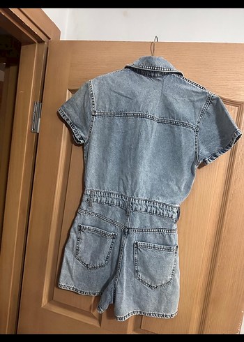 Kadın Kısa Kot Tulum - Görsel 5